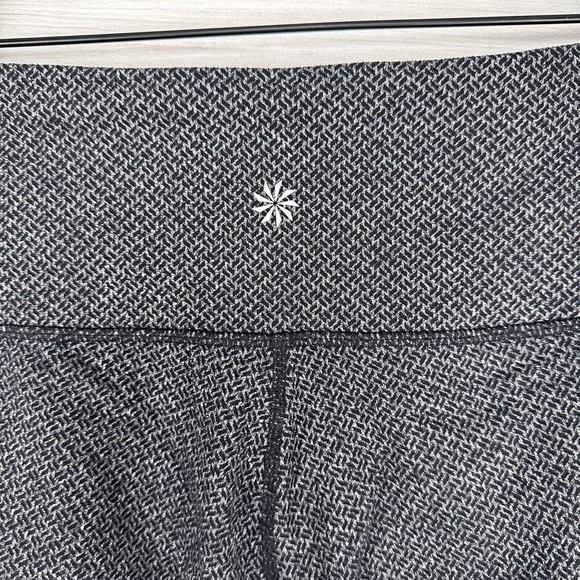 Athleta Criss Cross Power Up 7/8 Leggings Size Small Ankle Work Out Black Grey - Picture 6 of 11